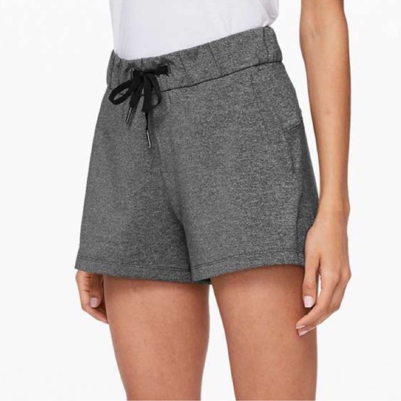 lululemon athletica Pants - Lululemon Gray On The Fly Athletic Shorts | Size 10 Outdoor Hiking Gym Casual